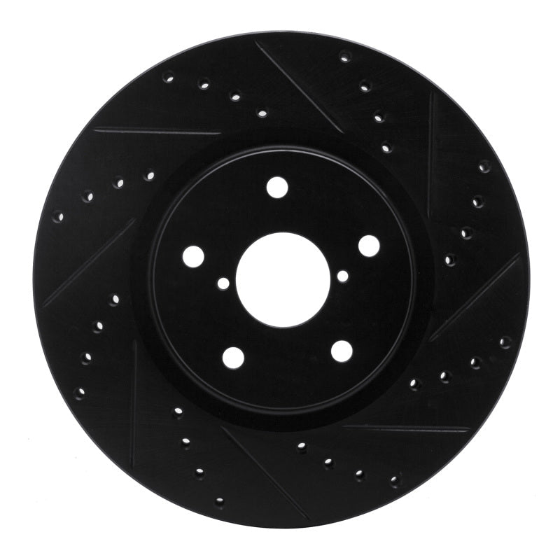 DFC 06 - 21 Subaru Outback Front Right Drilled & Slotted Black Brake Rotor | dfc633 - 13035R - JDMuscleSPK927261
