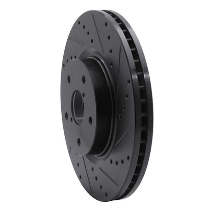 DFC 06 - 21 Subaru Outback Front Right Drilled & Slotted Black Brake Rotor | dfc633 - 13035R - JDMuscleSPK927261