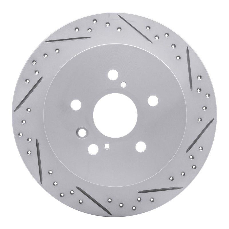 DFC 08 - 13 Toyota Highlander Rear Right Drilled & Slotted Geoperformance Rotor | dfc830 - 76139R - JDMuscleSPK999886