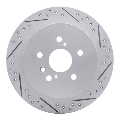DFC 08 - 13 Toyota Highlander Rear Right Drilled & Slotted Geoperformance Rotor | dfc830 - 76139R - JDMuscleSPK999886