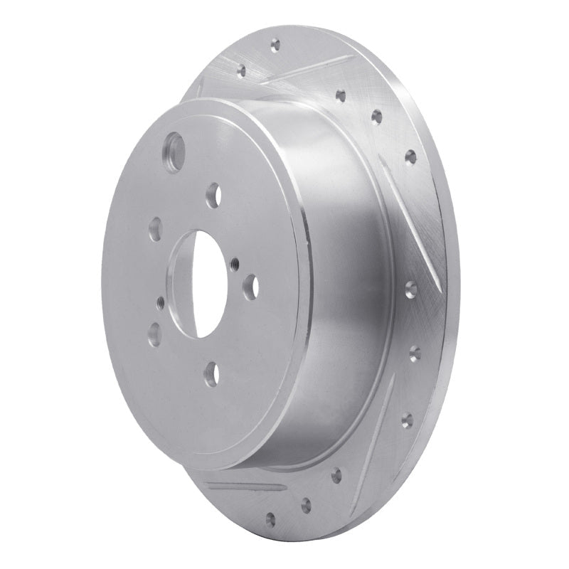 DFC 08 - 15 Subaru Forester Rear Left Drilled & Slotted Silver Brake Rotor | dfc631 - 13021L - JDMuscleSPK922279