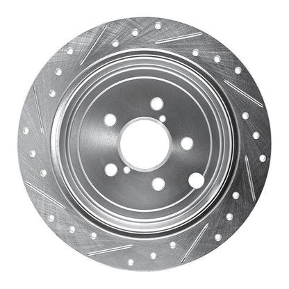 DFC 08 - 15 Subaru Impreza Rear Right Drilled & Slotted Silver Brake Rotor | dfc631 - 13021R - JDMuscleSPK922280