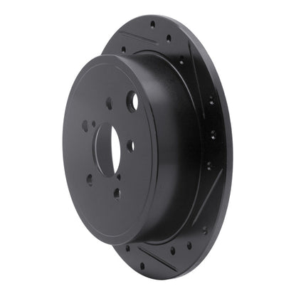 DFC 08 - 15 Subaru Legacy Rear Right Drilled & Slotted Black Brake Rotor | dfc633 - 13021R - JDMuscleSPK927236