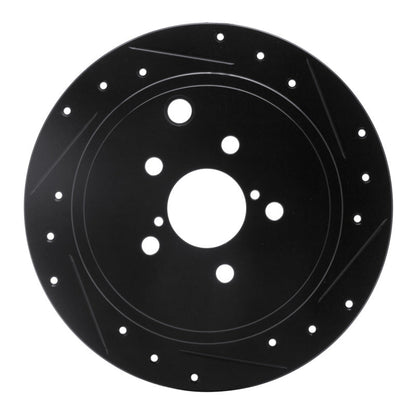 DFC 08 - 15 Subaru Legacy Rear Right Drilled & Slotted Black Brake Rotor | dfc633 - 13021R - JDMuscleSPK927236