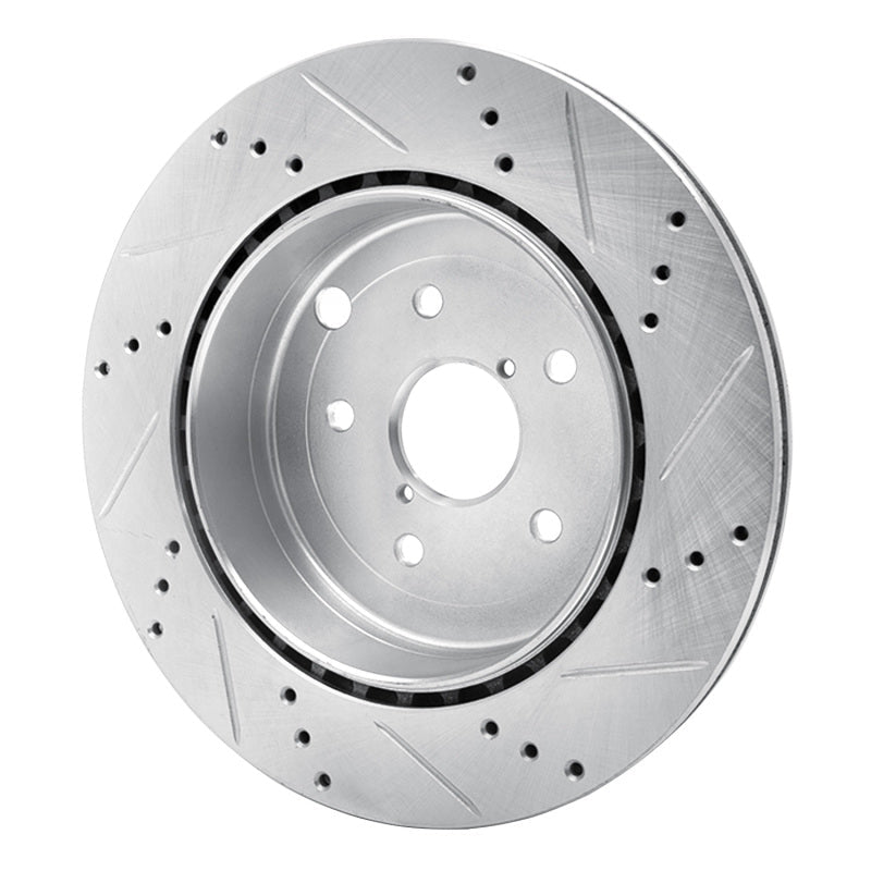 DFC 08 - 20 Subaru Impreza Rear Left Drilled & Slotted Silver Brake Rotor | dfc631 - 13022L - JDMuscleSPK922281