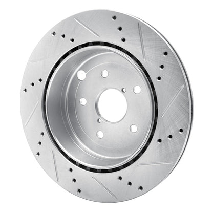 DFC 08 - 20 Subaru Impreza Rear Left Drilled & Slotted Silver Brake Rotor | dfc631 - 13022L - JDMuscleSPK922281
