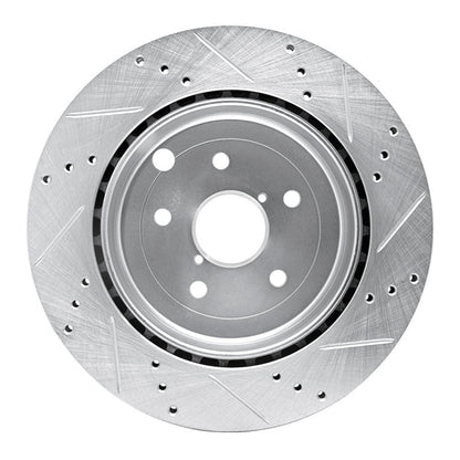 DFC 08 - 20 Subaru Impreza Rear Left Drilled & Slotted Silver Brake Rotor | dfc631 - 13022L - JDMuscleSPK922281