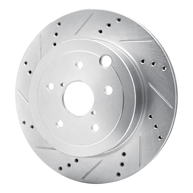 DFC 08 - 20 Subaru Impreza Rear Left Drilled & Slotted Silver Brake Rotor | dfc631 - 13022L - JDMuscleSPK922281