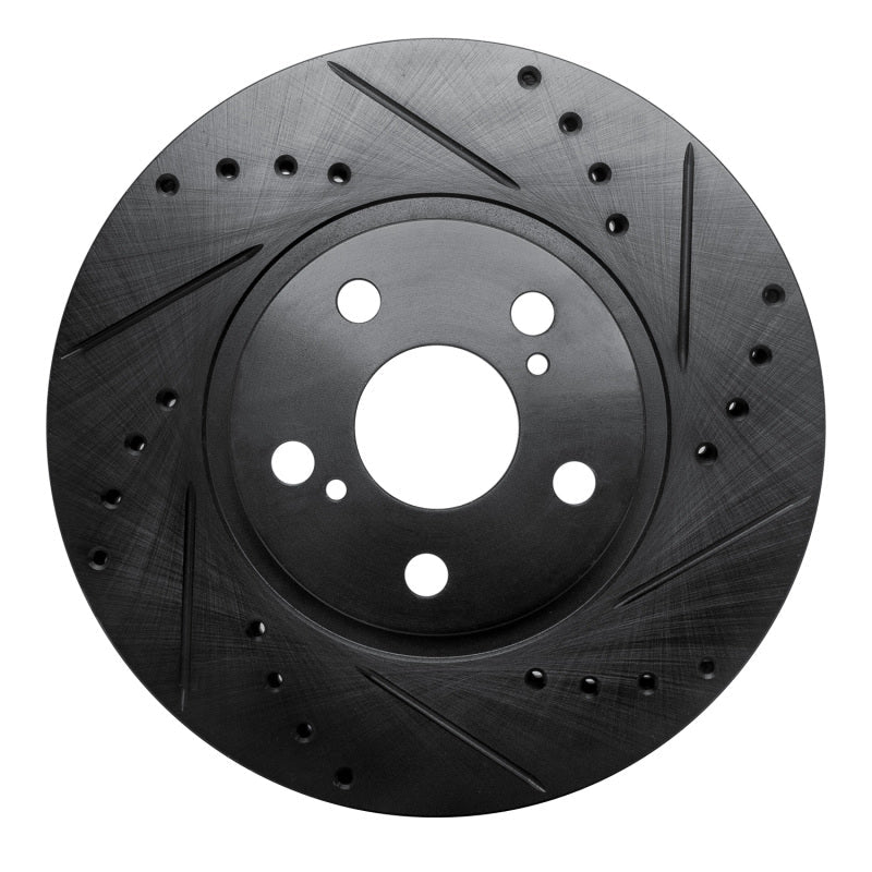 DFC 09 - 15 Toyota Corolla Front Right Drilled and Slotted Black Brake Rotor (Part Number DFC633 - 92009R) | dfc633 - 92009R - JDMuscleSPK994077