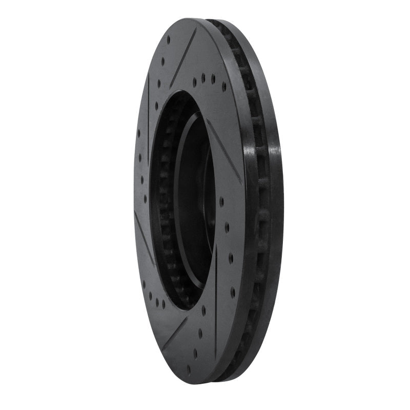 DFC 09 - 15 Toyota Corolla Front Right Drilled and Slotted Black Brake Rotor (Part Number DFC633 - 92009R) | dfc633 - 92009R - JDMuscleSPK994077