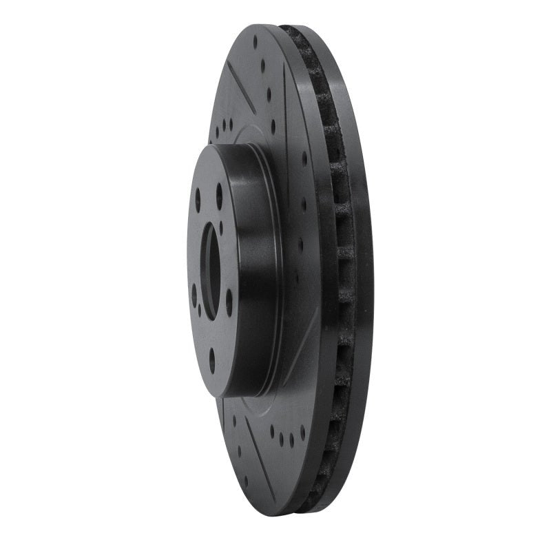 DFC 09 - 15 Toyota Corolla Front Right Drilled and Slotted Black Brake Rotor (Part Number DFC633 - 92009R) | dfc633 - 92009R - JDMuscleSPK994077