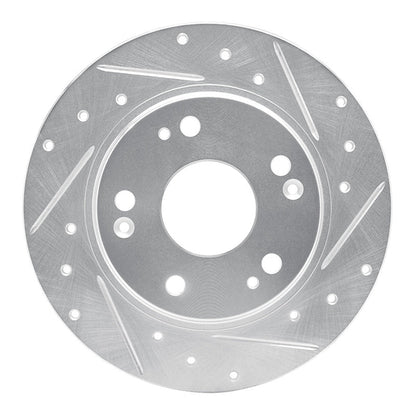 DFC 11 - 15 Honda CR - Z Rear Right Drilled & Slotted Silver Brake Rotor – OE Vane Configuration for Optimal Heat Dissipation | dfc631 - 59035R - JDMuscleSPK925265