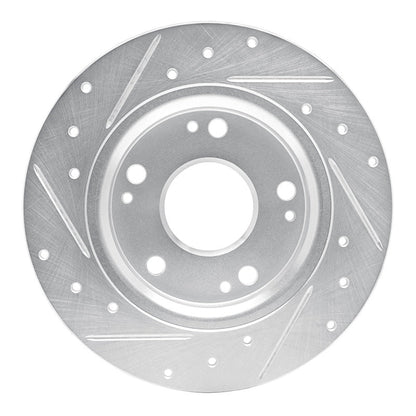 DFC 11 - 15 Honda CR - Z Rear Right Drilled & Slotted Silver Brake Rotor – OE Vane Configuration for Optimal Heat Dissipation | dfc631 - 59035R - JDMuscleSPK925265