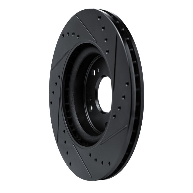 DFC 12 - 16 Honda CR - V Front Left Drilled & Slotted Black Brake Rotor | dfc633 - 59057L - JDMuscleSPK928857
