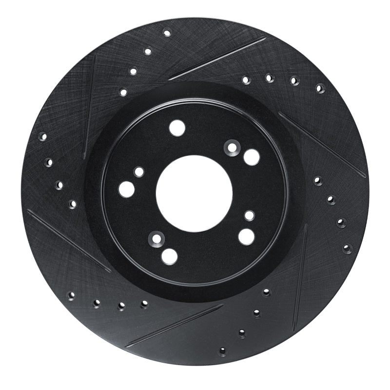 DFC 12 - 16 Honda CR - V Front Left Drilled & Slotted Black Brake Rotor | dfc633 - 59057L - JDMuscleSPK928857
