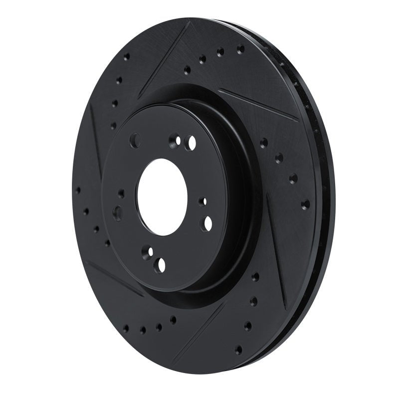 DFC 12 - 16 Honda CR - V Front Left Drilled & Slotted Black Brake Rotor | dfc633 - 59057L - JDMuscleSPK928857