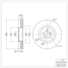 DFC 13 - 17 Subaru WRX Front Brake Rotor - OE Vane Configuration for Optimal Heat Dissipation | dfc600 - 13016 - JDMuscleSPK919031