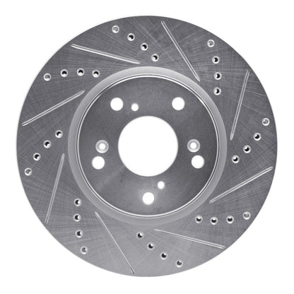 DFC 13 - 22 Honda Accord Sedan Front Right Drilled & Slotted Silver Brake Rotor | dfc631 - 59039R - JDMuscleSPK925273