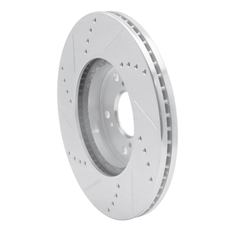 DFC 13 - 25 Honda Civic Sedan Front Right Drilled & Slotted Silver Brake Rotor (Part Number: DFC631 - 59037R) | dfc631 - 59037R - JDMuscleSPK925269