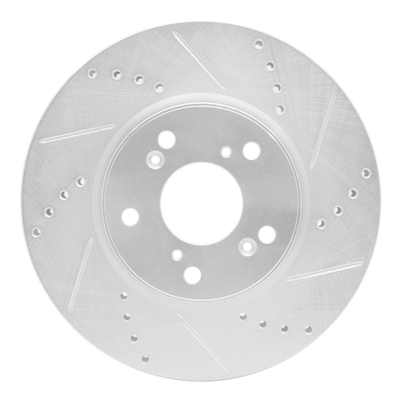 DFC 13 - 25 Honda Civic Sedan Front Right Drilled & Slotted Silver Brake Rotor (Part Number: DFC631 - 59037R) | dfc631 - 59037R - JDMuscleSPK925269
