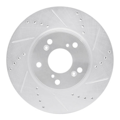 DFC 13 - 25 Honda Civic Sedan Front Right Drilled & Slotted Silver Brake Rotor (Part Number: DFC631 - 59037R) | dfc631 - 59037R - JDMuscleSPK925269