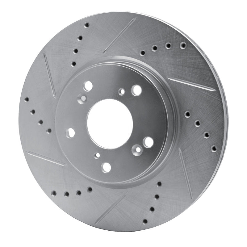 DFC 13 - 25 Honda HR - V Front Left Drilled & Slotted Silver Brake Rotor | dfc631 - 59037L - JDMuscleSPK925268