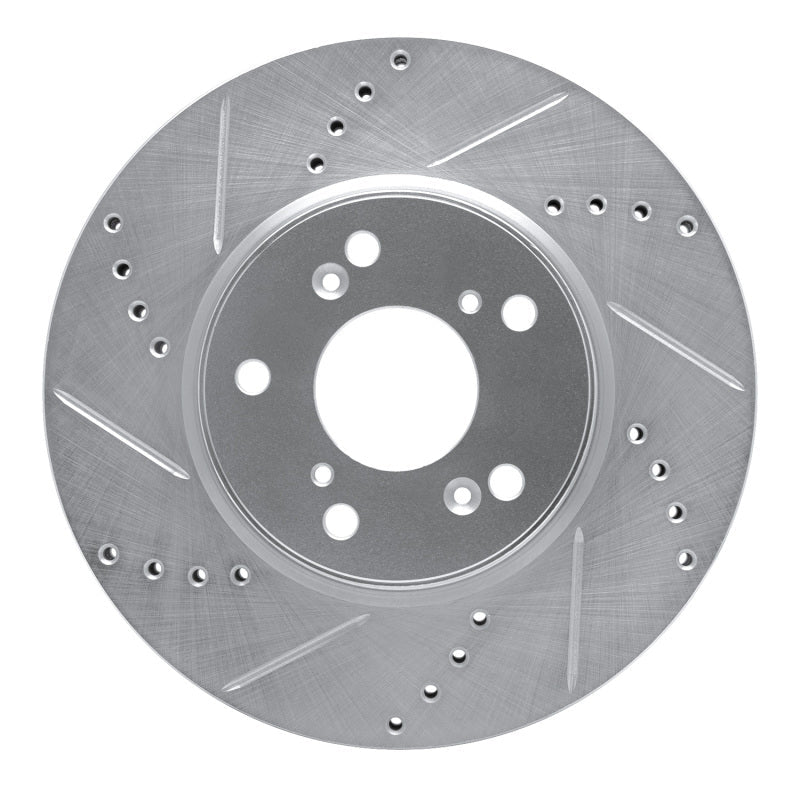 DFC 13 - 25 Honda HR - V Front Left Drilled & Slotted Silver Brake Rotor | dfc631 - 59037L - JDMuscleSPK925268