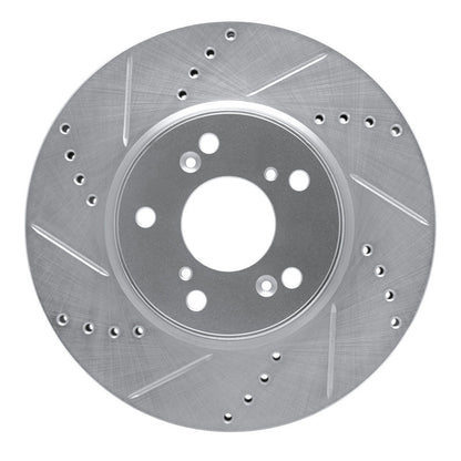 DFC 13 - 25 Honda HR - V Front Left Drilled & Slotted Silver Brake Rotor | dfc631 - 59037L - JDMuscleSPK925268