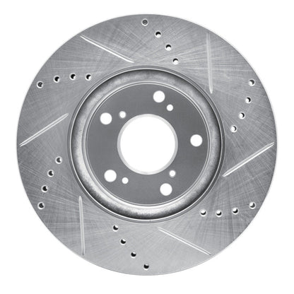 DFC 13 - 25 Honda HR - V Front Left Drilled & Slotted Silver Brake Rotor | dfc631 - 59037L - JDMuscleSPK925268