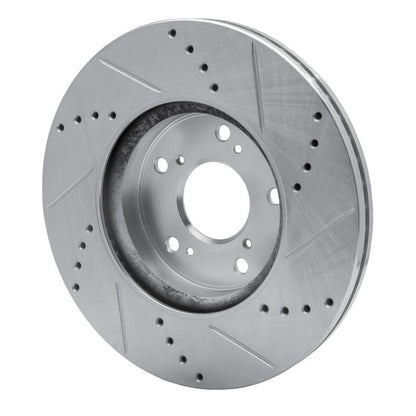 DFC 13 - 25 Honda HR - V Front Left Drilled & Slotted Silver Brake Rotor | dfc631 - 59037L - JDMuscleSPK925268