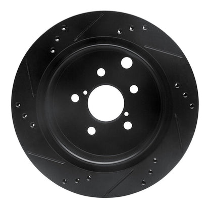 DFC 14 - 18 Subaru Forester Rear Right Drilled & Slotted Black Brake Rotor | dfc633 - 13027R - JDMuscleSPK927248