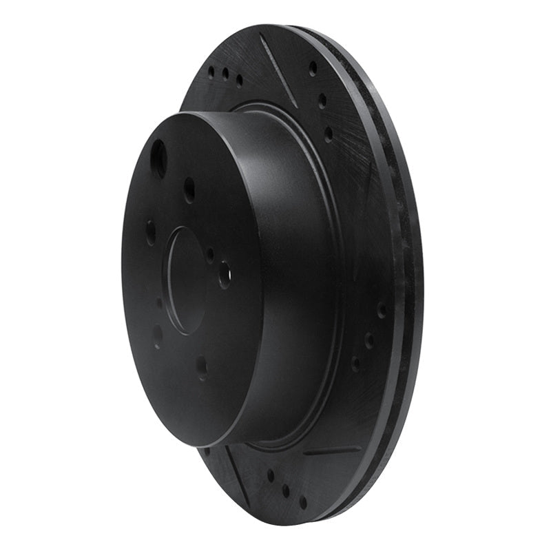 DFC 14 - 18 Subaru Forester Rear Right Drilled & Slotted Black Brake Rotor | dfc633 - 13027R - JDMuscleSPK927248