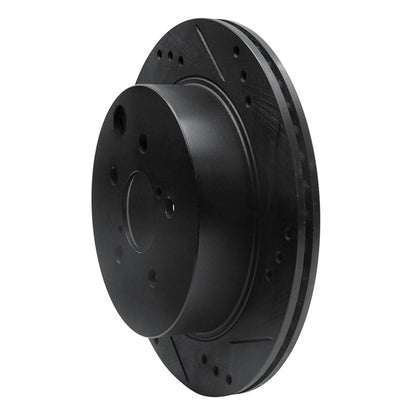 DFC 14 - 18 Subaru Forester Rear Right Drilled & Slotted Black Brake Rotor | dfc633 - 13027R - JDMuscleSPK927248