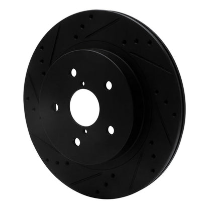 DFC 15 - 25 Subaru Outback Rear Left Drilled & Slotted Black Brake Rotor | dfc633 - 13028L - JDMuscleSPK927249