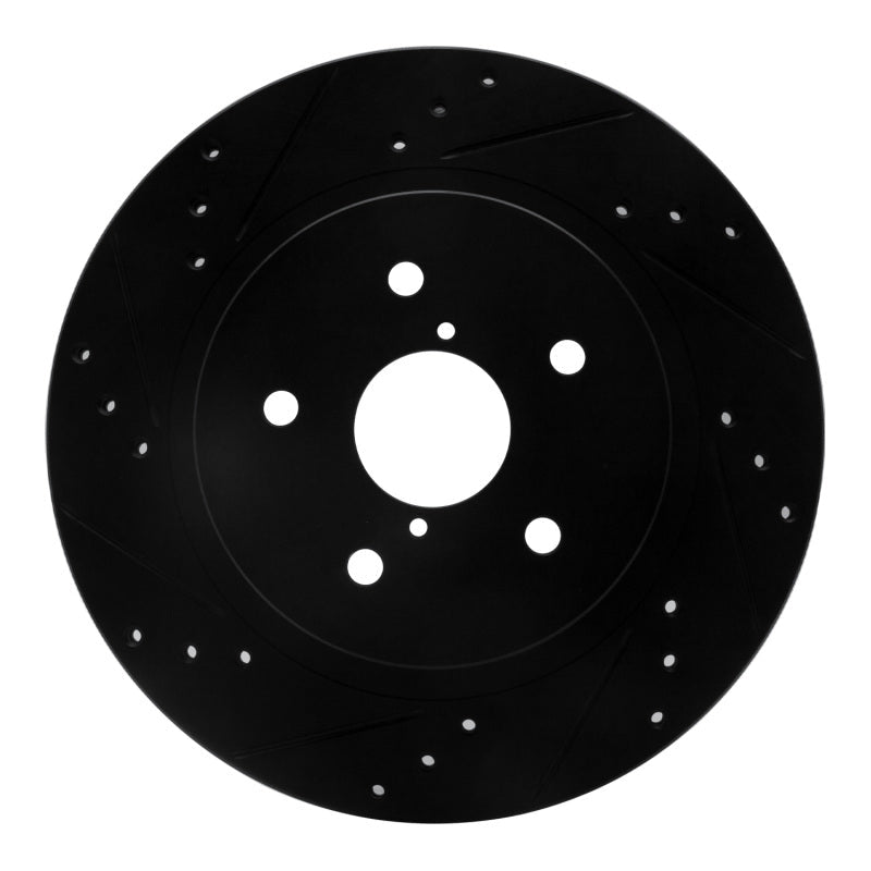 DFC 15 - 25 Subaru Outback Rear Left Drilled & Slotted Black Brake Rotor | dfc633 - 13028L - JDMuscleSPK927249