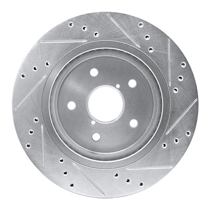 DFC 15 - 25 Subaru WRX Rear Left Drilled & Slotted Silver Brake Rotor | dfc631 - 13028L - JDMuscleSPK922293