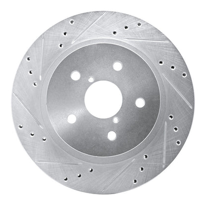 DFC 15 - 25 Subaru WRX Rear Left Drilled & Slotted Silver Brake Rotor | dfc631 - 13028L - JDMuscleSPK922293