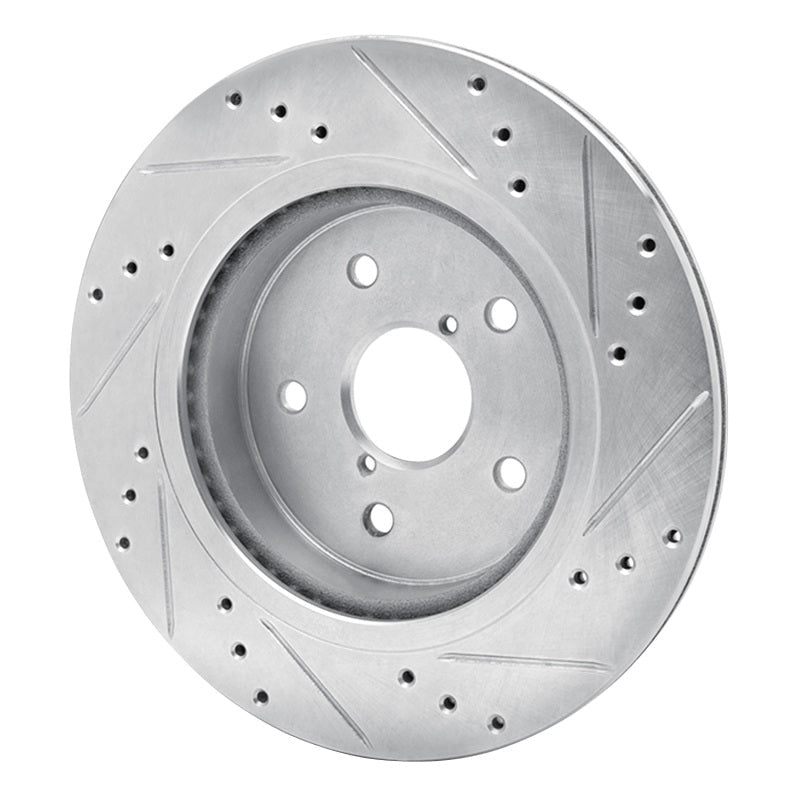 DFC 15 - 25 Subaru WRX Rear Left Drilled & Slotted Silver Brake Rotor | dfc631 - 13028L - JDMuscleSPK922293