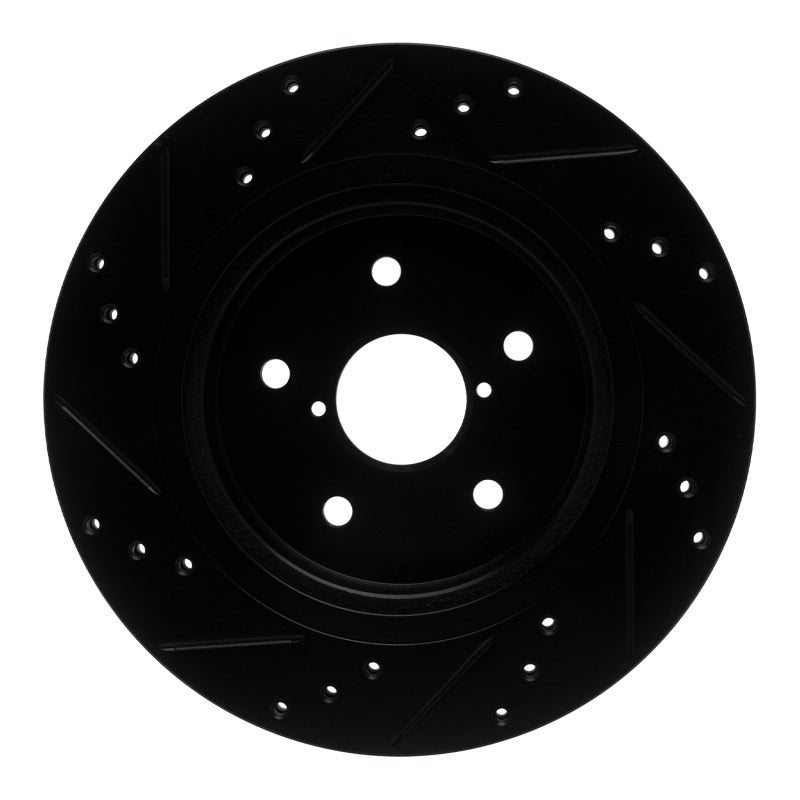 DFC 15 - 25 Subaru WRX Rear Right Drilled & Slotted Black Brake Rotor | dfc633 - 13028R - JDMuscleSPK927250