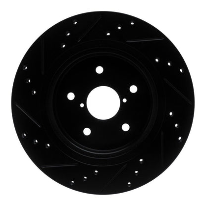 DFC 15 - 25 Subaru WRX Rear Right Drilled & Slotted Black Brake Rotor | dfc633 - 13028R - JDMuscleSPK927250