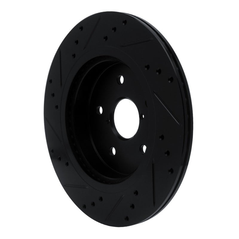 DFC 15 - 25 Subaru WRX Rear Right Drilled & Slotted Black Brake Rotor | dfc633 - 13028R - JDMuscleSPK927250