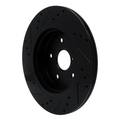 DFC 15 - 25 Subaru WRX Rear Right Drilled & Slotted Black Brake Rotor | dfc633 - 13028R - JDMuscleSPK927250