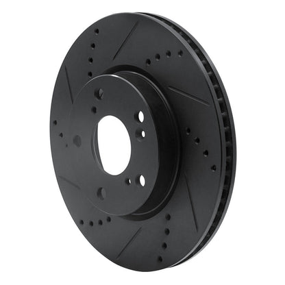 DFC 16 - 25 Honda Civic Sedan Front Left Drilled & Slotted Black Brake Rotor | dfc633 - 59061L - JDMuscleSPK928865
