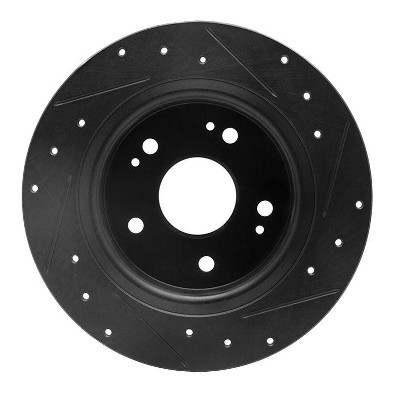 DFC 16 - 25 Honda HR - V Rear Left Drilled & Slotted Black Brake Rotor | dfc633 - 59071L - JDMuscleSPK928883