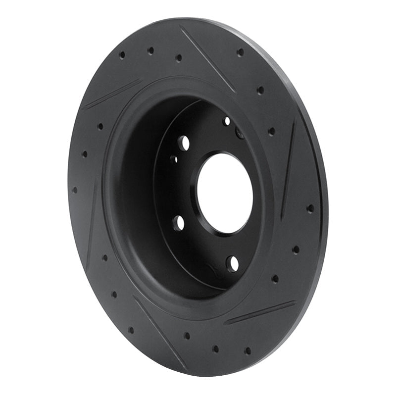 DFC 16 - 25 Honda HR - V Rear Left Drilled & Slotted Black Brake Rotor | dfc633 - 59071L - JDMuscleSPK928883