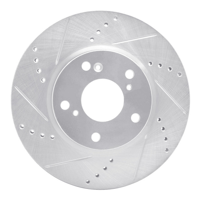DFC 16 - 25 Honda Insight Front Left Drilled & Slotted Silver Brake Rotor | dfc631 - 59061L - JDMuscleSPK925316
