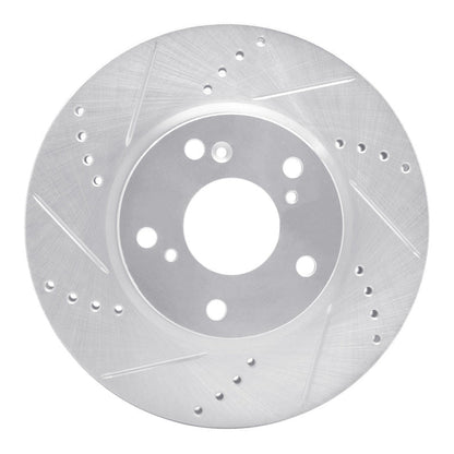DFC 16 - 25 Honda Insight Front Left Drilled & Slotted Silver Brake Rotor | dfc631 - 59061L - JDMuscleSPK925316
