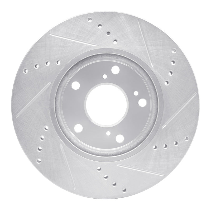DFC 16 - 25 Honda Insight Front Left Drilled & Slotted Silver Brake Rotor | dfc631 - 59061L - JDMuscleSPK925316