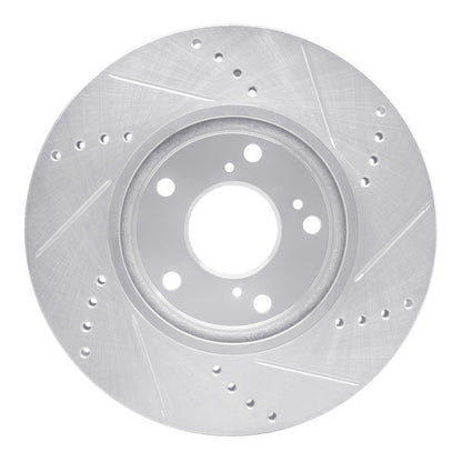 DFC 16 - 25 Honda Insight Front Left Drilled & Slotted Silver Brake Rotor | dfc631 - 59061L - JDMuscleSPK925316