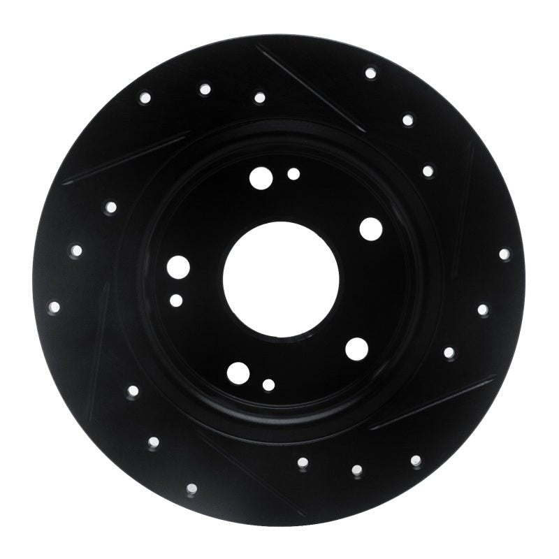 DFC 16 - 25 Honda Insight Rear Left Drilled & Slotted Black Brake Rotor | dfc633 - 59059L - JDMuscleSPK928861